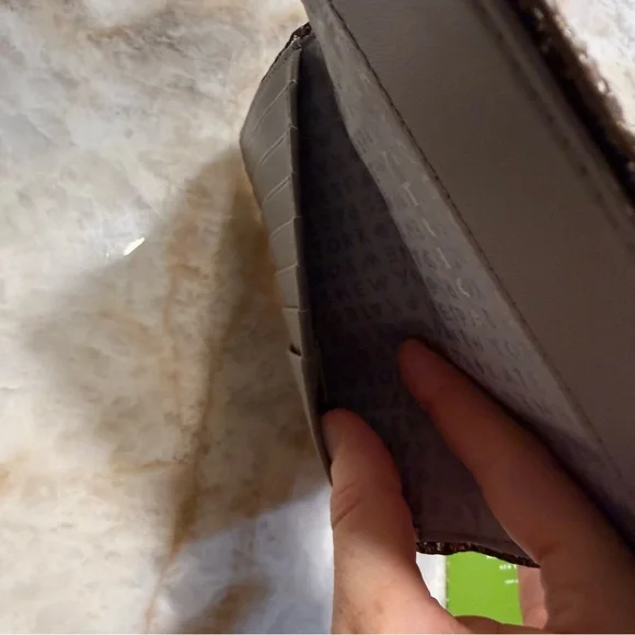 Kate Spade Taupe and Glitter Passport Cover - Picture 4 of 6